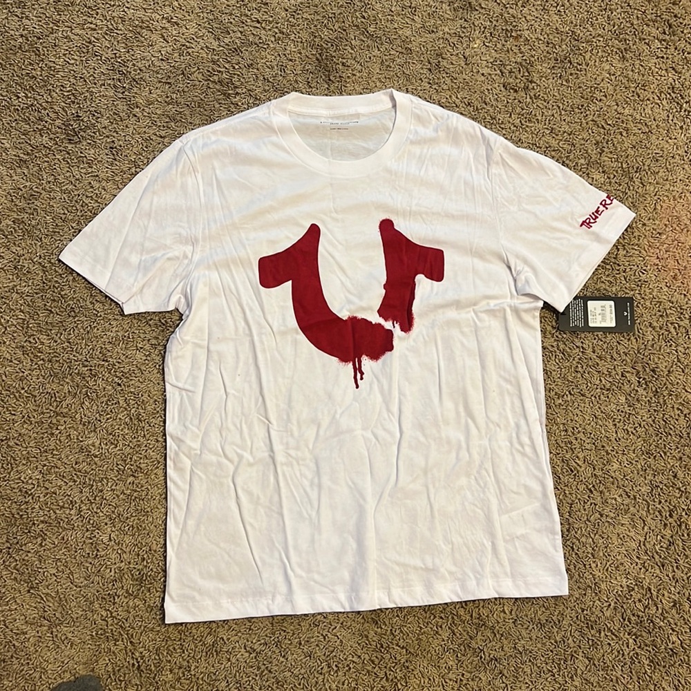 True religion white T-shirt